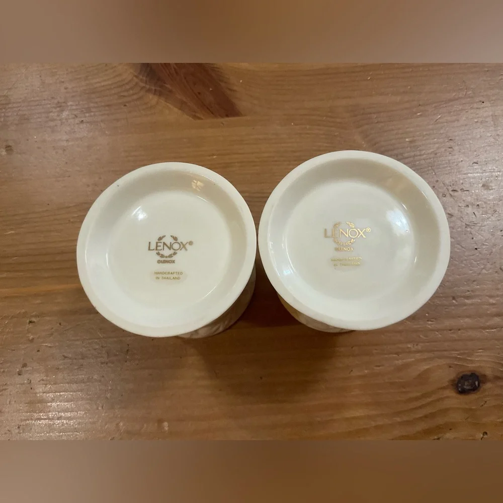 Lenox:illuminations ivory porcelain vintage votive candle holders set of two